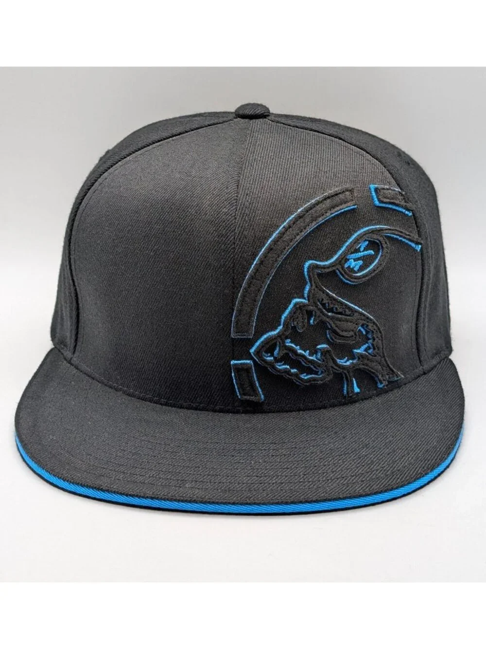 Metal Mulisha Hat Adult Flexfit L/XL Black Blue Cap Skull Motocross Retro Y2K